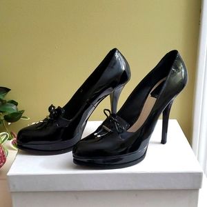 Christian Dior | Black Patent Leather Platform Pumps Sz 37 1/2